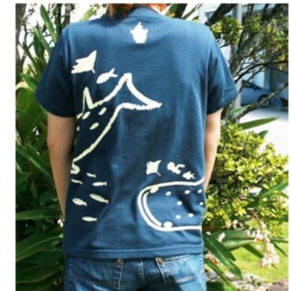 NEW Jam Market Graphic Tee Wrap Around Front Back Whale Shark Tee Top Shirt YL - Picture 4 of 4